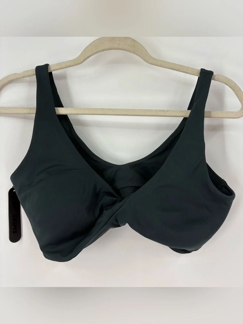 SKIMS Twist Front Plunge Bra Dark Teal Size Large - Picture 3 of 8